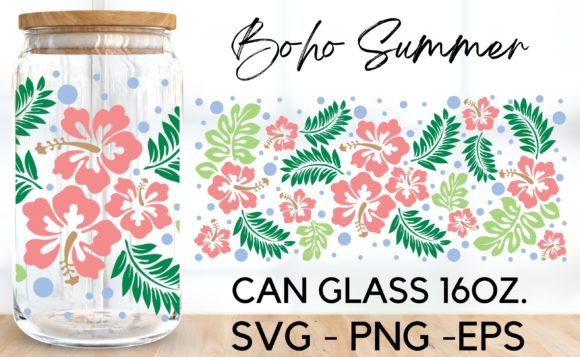 Craft a Bohemian Summer with a Can Glass Wrap SVG