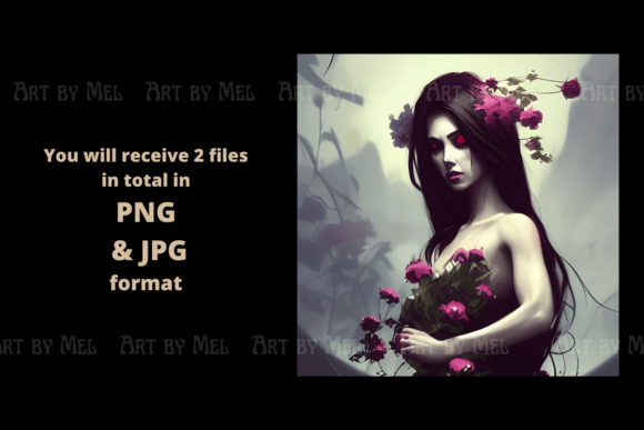 Floral Woman Digital Artwork: A Versatile Asset for Modern Creators