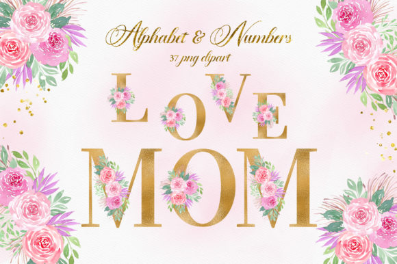 Gold Pink Floral Alphabet Numbers: A Designer's Secret Weapon
