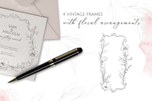Pencil Floral Vintage Frames: A Strategic Tool for Authentic Design