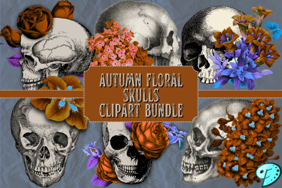 Practical Applications of the Autumn Floral Skull Clipart Bundle