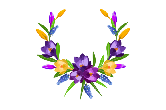 The Crocus as Herald: Crafting a Spring Flower Wreath Dotted with Cheerful Colors