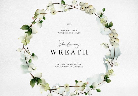 The Elegance of the Snowberry Sage Winter Floral Wreath