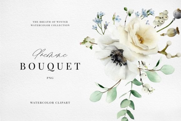 Unlocking Creativity with White Anemone Floral Bouquet Clipart