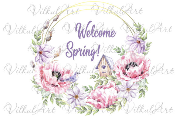 Welcome Spring: The Process-Oriented Guide to Using Your Spring Floral Wreath Sublimation Design