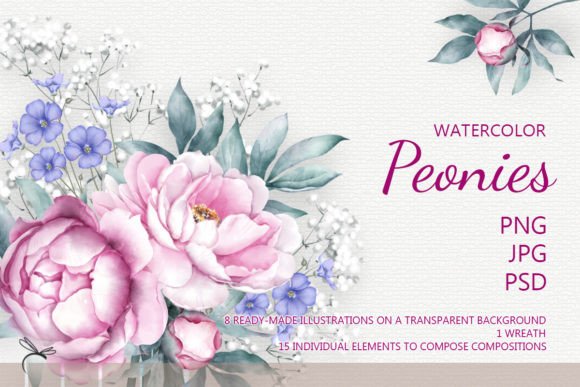 Your Creative Toolkit: Mastering a Set of Watercolor Floral Illustrations
